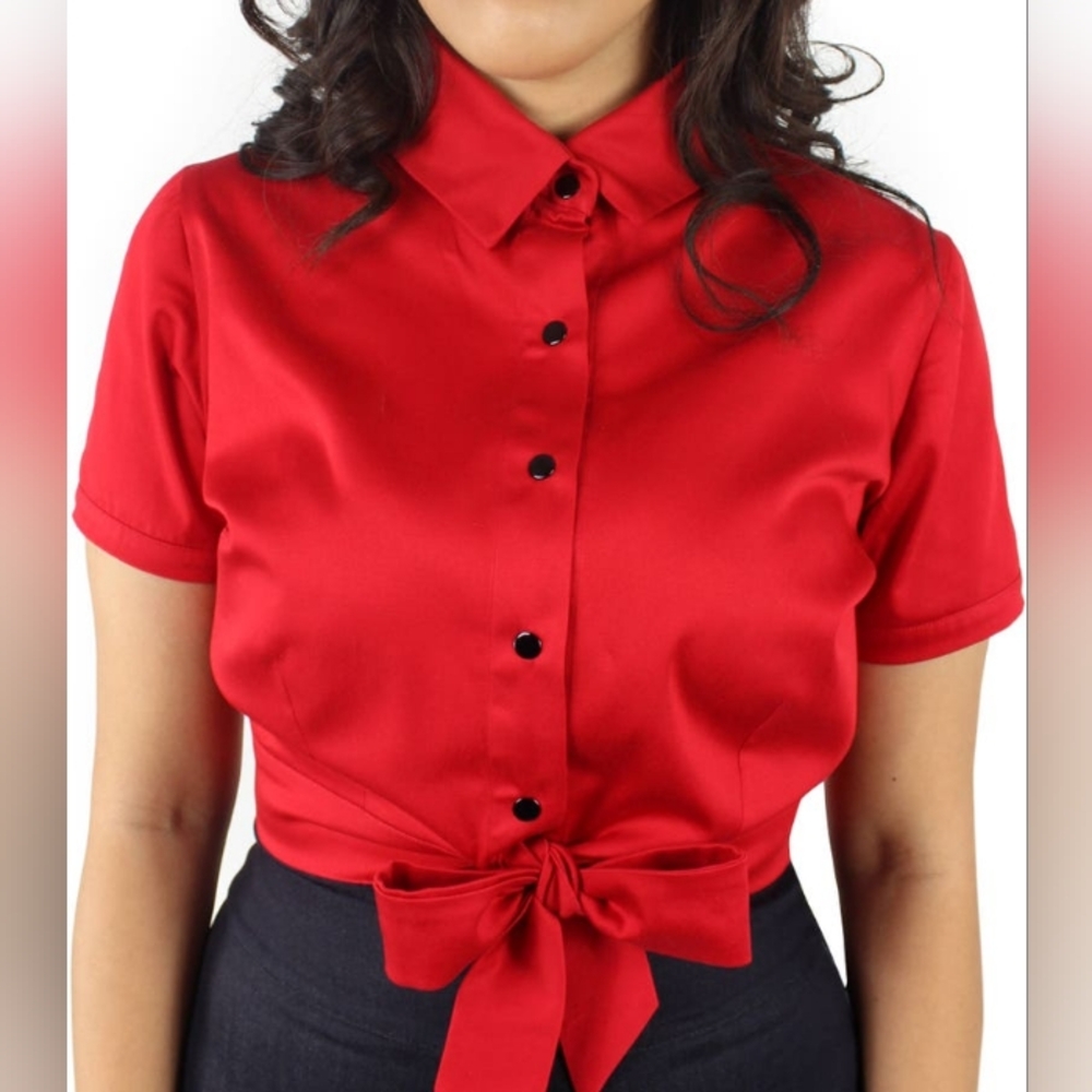1950s Red Knot Top XS-4XL